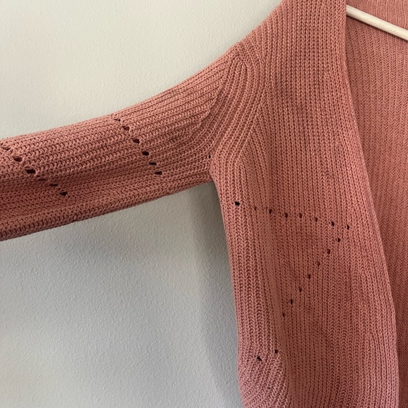 Pink Open-Front Cardigan - Picture 4 of 5